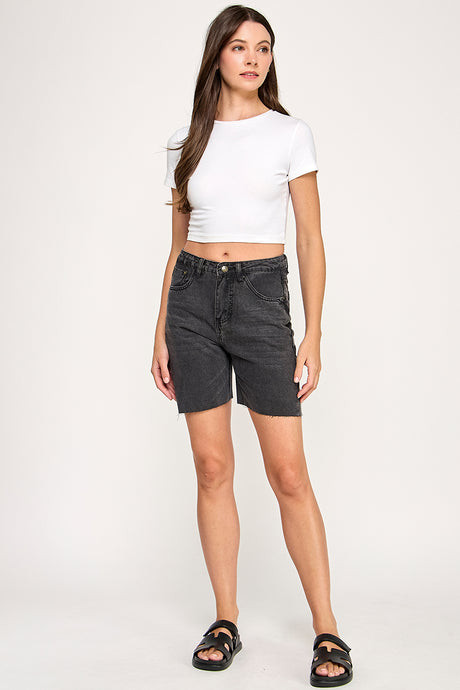 Bermuda Black Fray Shorts - MUTCCI
