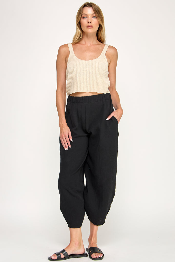 Double Gauze Barrel Pants - MUTCCI