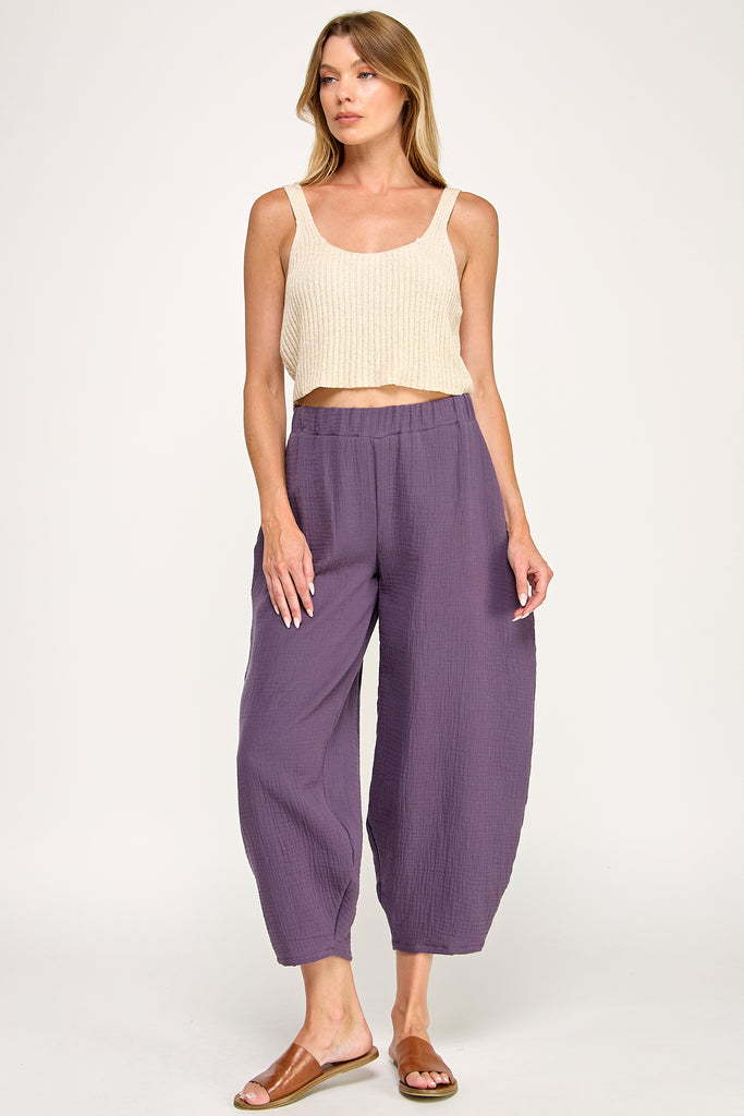 Double Gauze Barrel Pants - MUTCCI