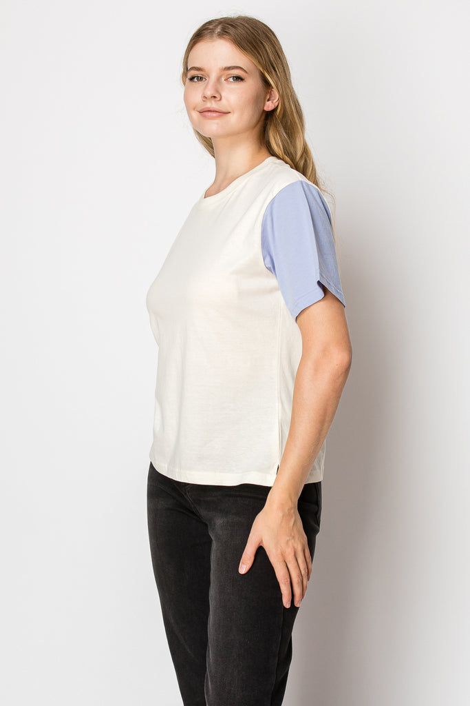 Color Block Short Sleeve Tee - Mutcci