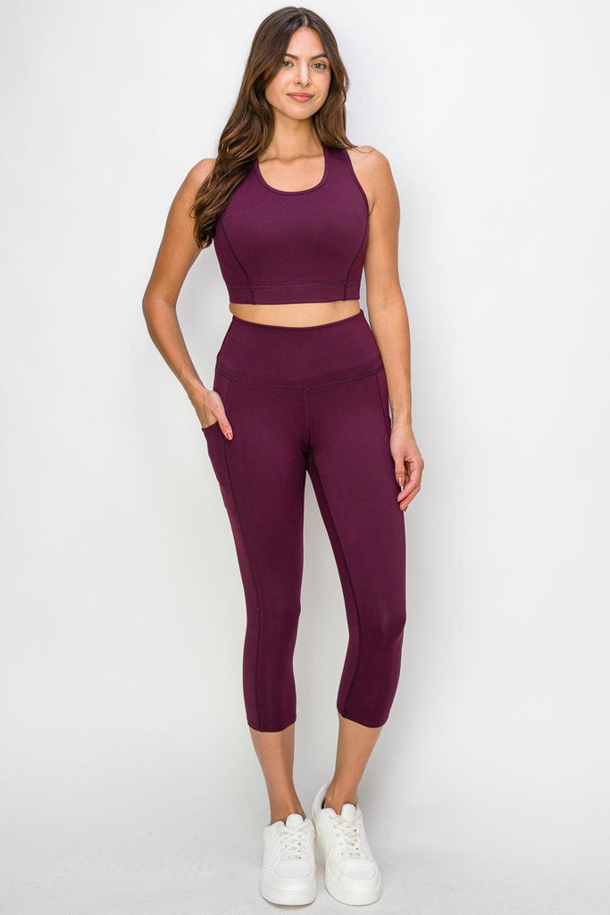 Powerhold Pocket Capri Leggings-Black - MUTCCI