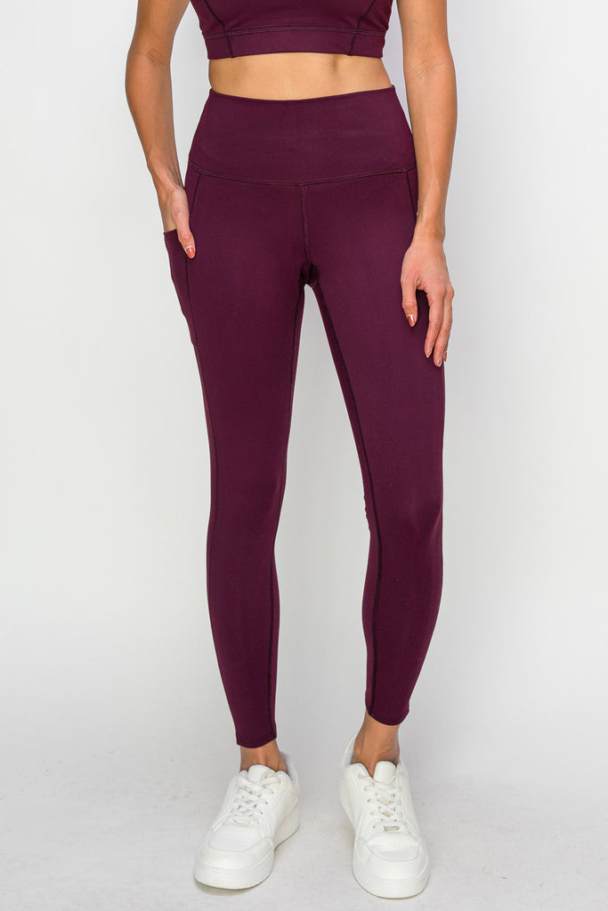PowerHold Pocket Ankle Leggings-Navy - MUTCCI