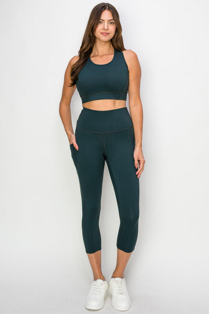 Powerhold Pocket Capri Leggings-Black - MUTCCI