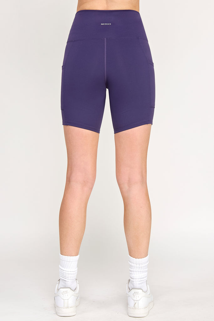 PowerHold 9inch Inseam Pocket Bike Shorts-Dark Purple - MUTCCI