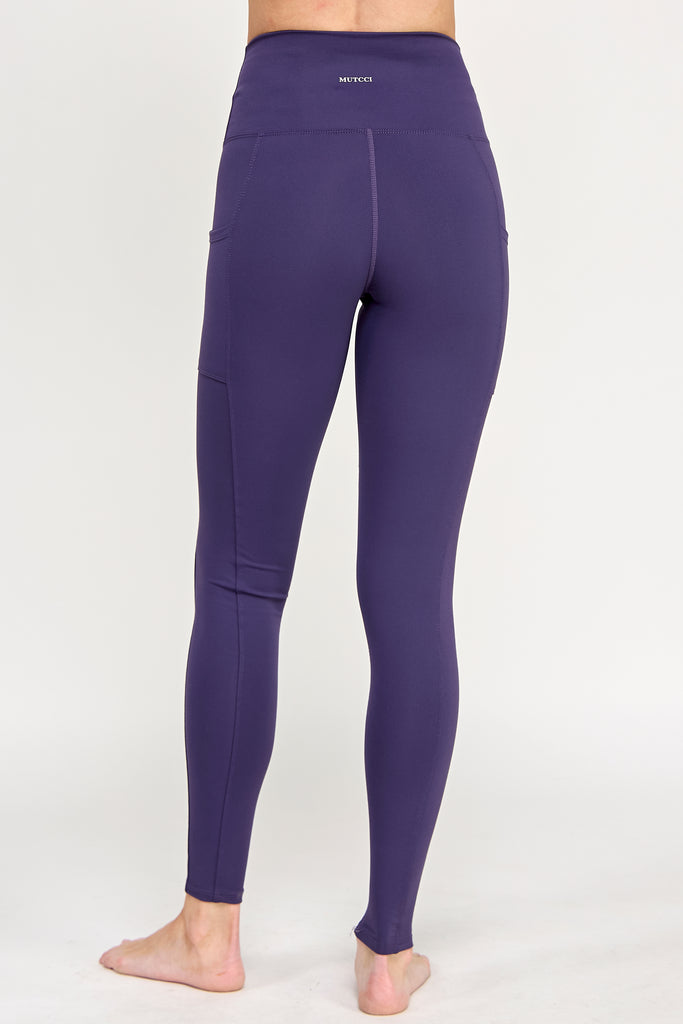 PowerHold Pocket Ankle Leggings-Merlot - MUTCCI