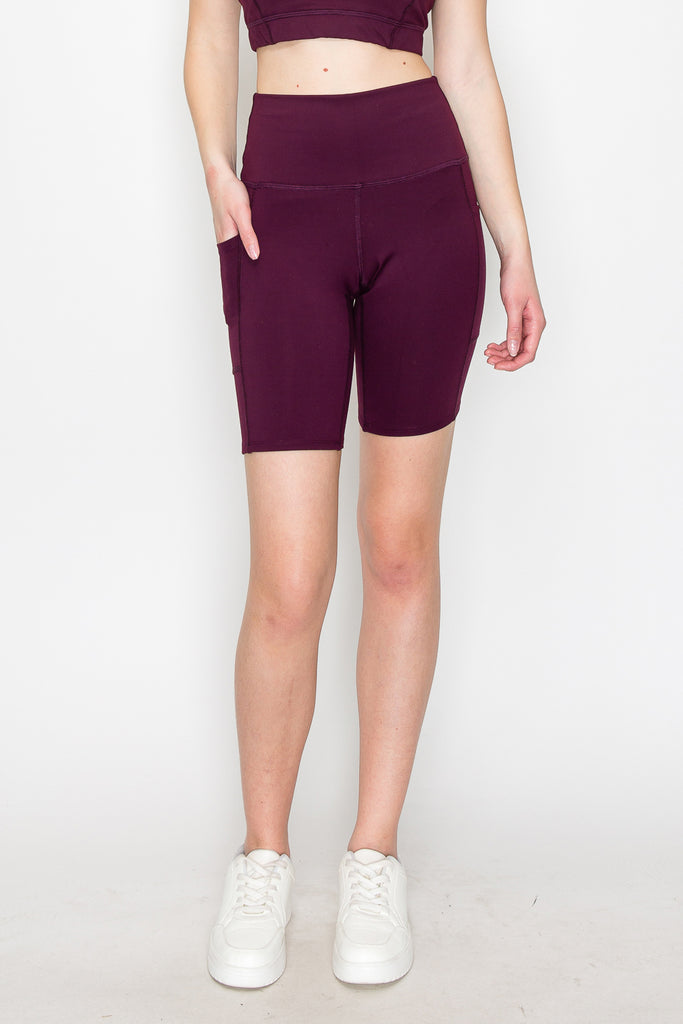 Powerhold Pocket Bike Shorts-Merlot - MUTCCI
