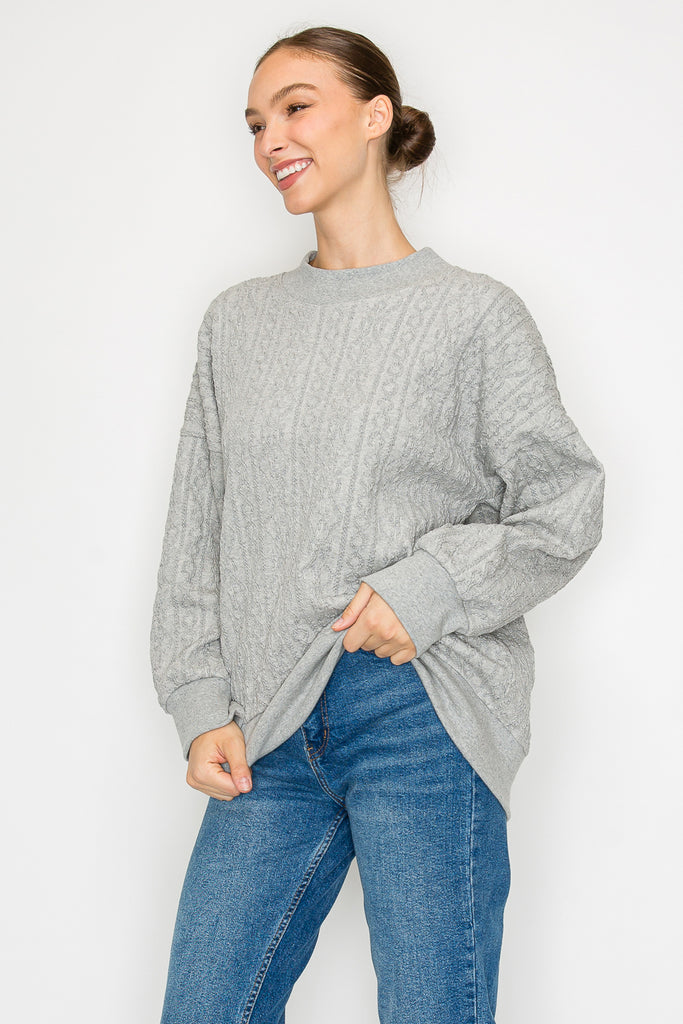 Oversized Cable Knit Sweater - MUTCCI