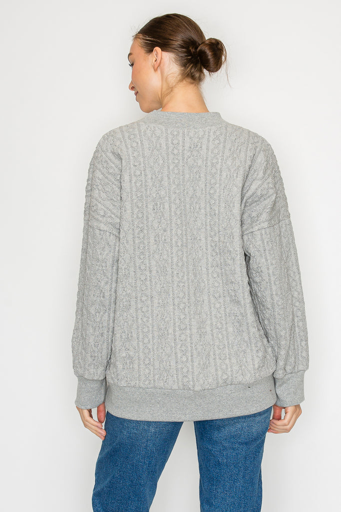 Oversized Cable Knit Sweater - MUTCCI