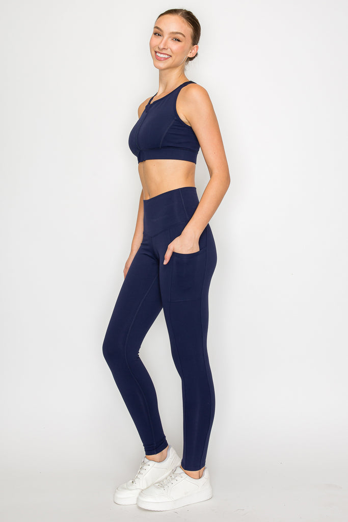 Powerhold Pocket 7/8 Leggings-Navy - MUTCCI