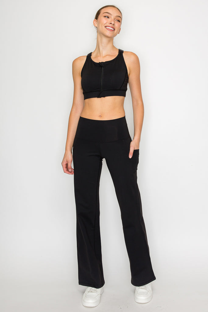 Pocket Flare Leggings-Black - MUTCCI