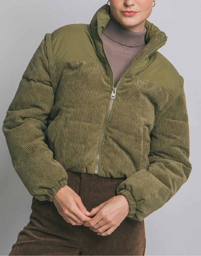 Corduroy Puffer Jacket - MUTCCI