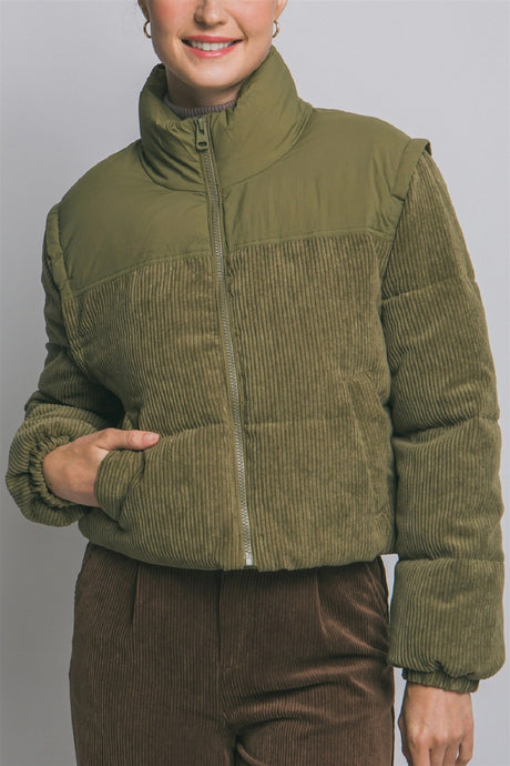 Corduroy Puffer Jacket - MUTCCI