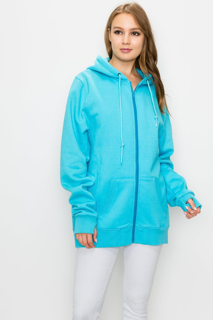 Zion Thumbhole Fleece Zip Up Hoodie - MUTCCI