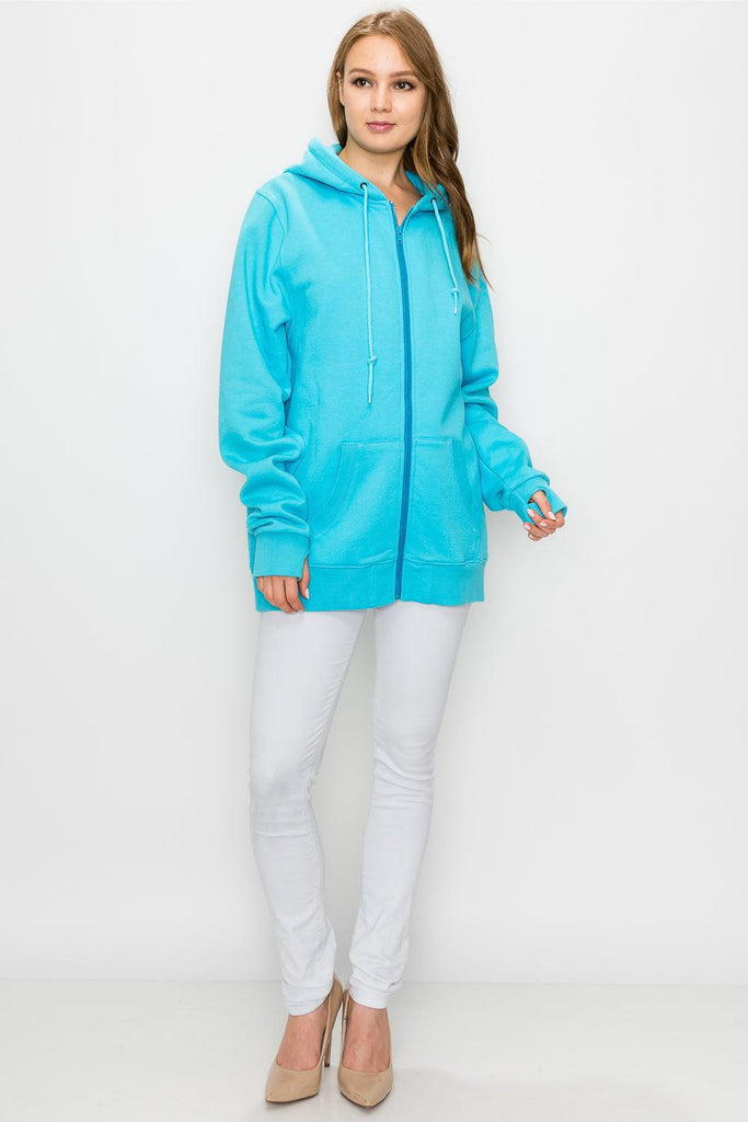 Zion Thumbhole Fleece Zip Up Hoodie - MUTCCI