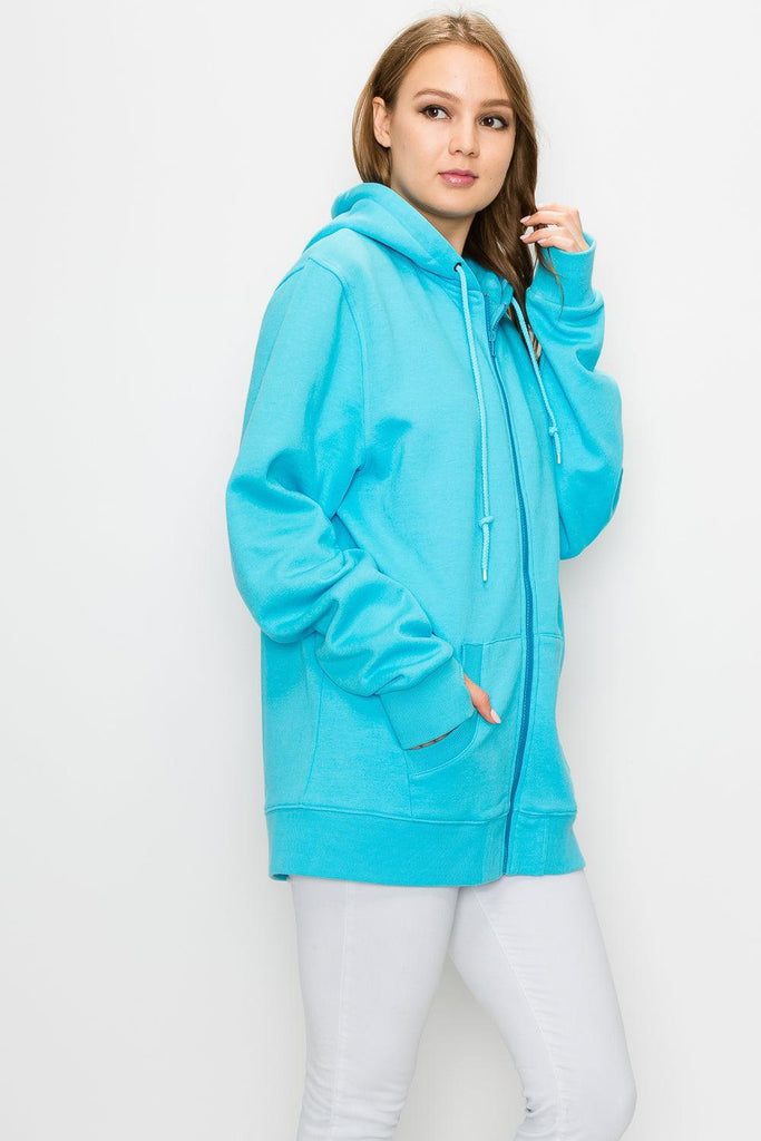 Zion Thumbhole Fleece Zip Up Hoodie - MUTCCI