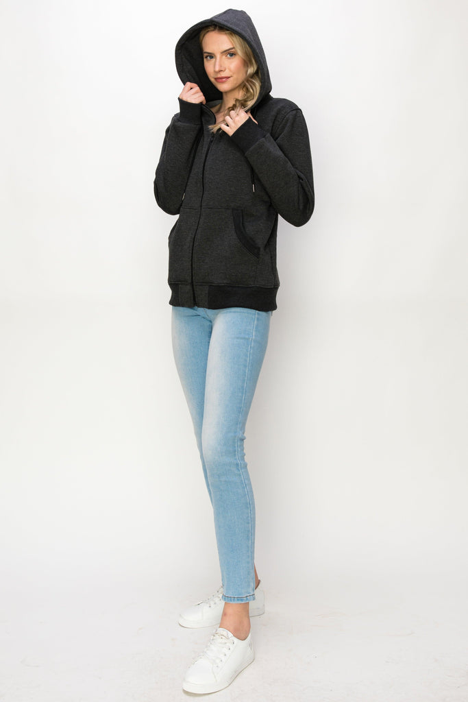 Zion Thumbhole Fleece Zip Up Hoodie - MUTCCI